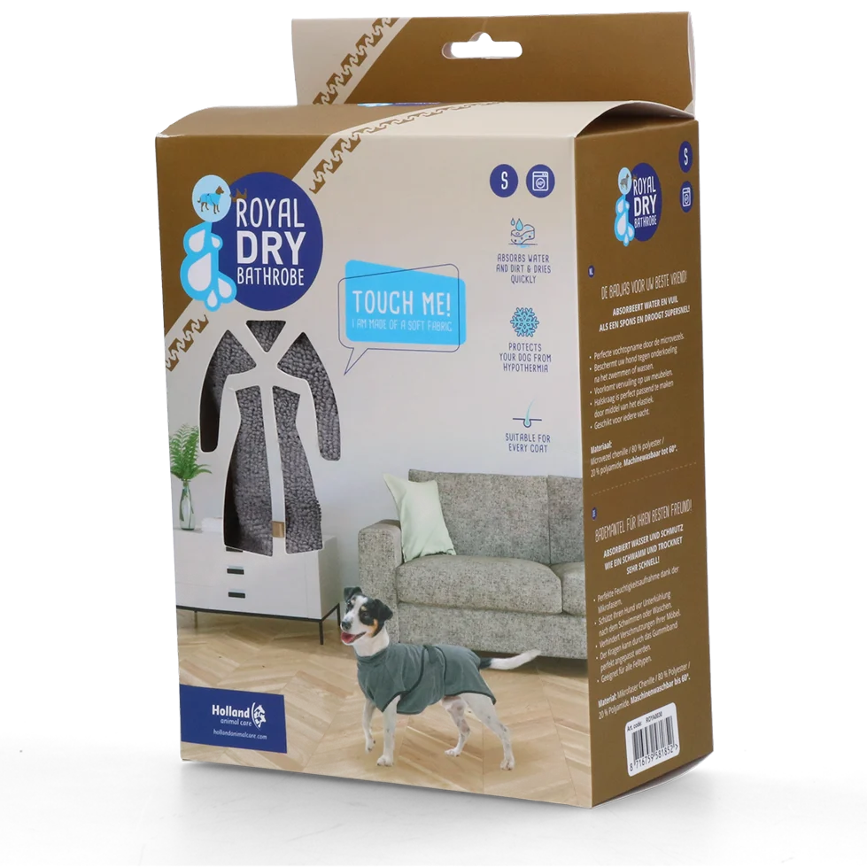 ROYA0030.png Accappatoio per cani in microfibra S, lunghezza del dorso da 37 a 45 cm – Royal Dry - immagine 1