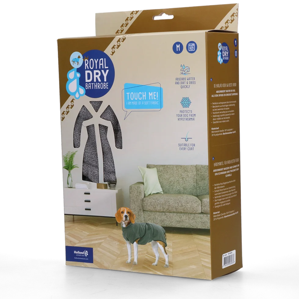 Accappatoio per cani in microfibra M, lunghezza del dorso da 50 a 58 cm – Royal Dry - immagine 1