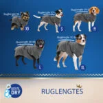Sacco asciugante per cani in microfibra M, lunghezza del dorso 60 cm – Royal Dry Doggy Bag - immagine 3