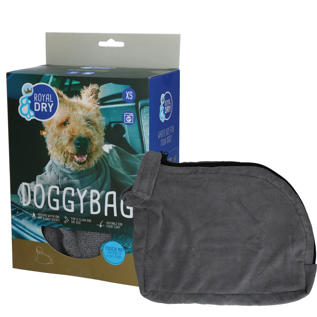 Sacco asciugacane in microfibra XS, lunghezza del dorso 30 cm – Royal Dry Doggy Bag - immagine 1