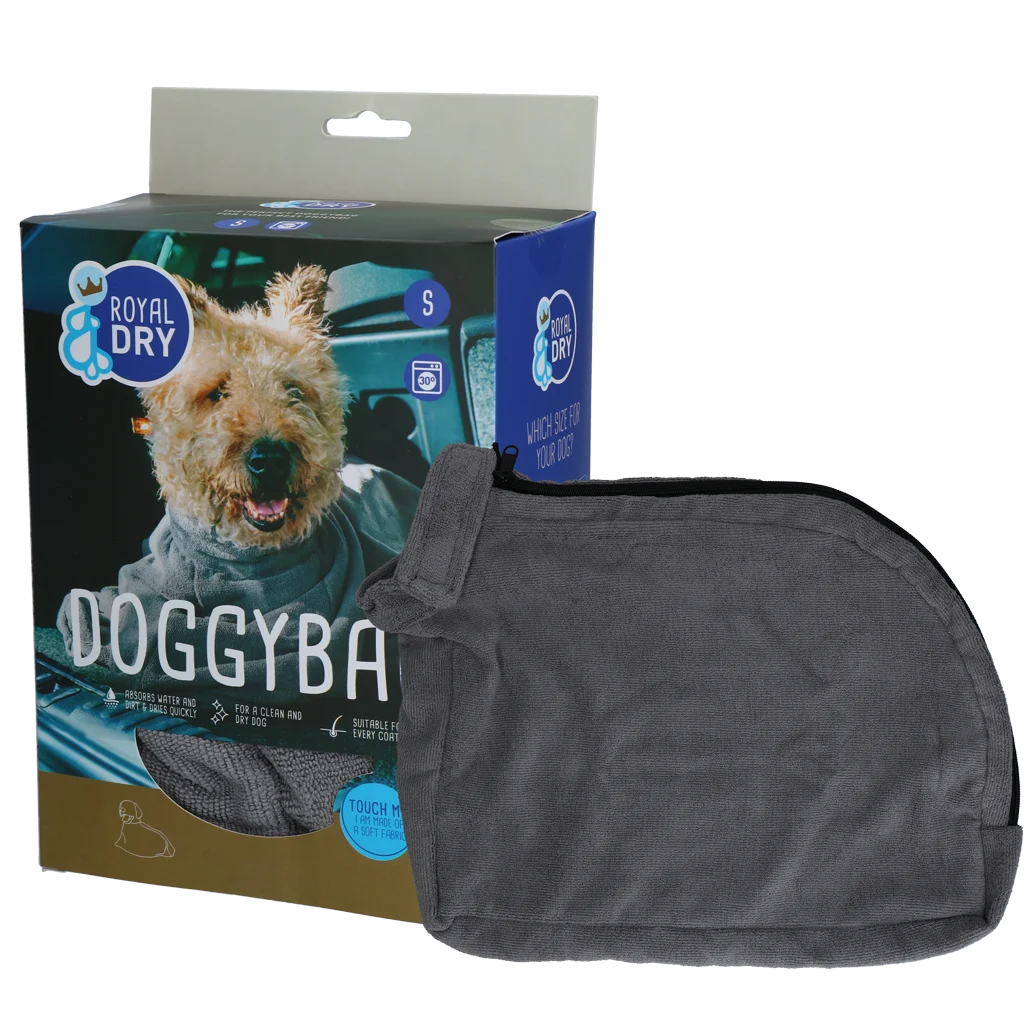 Sacco asciugante per cani in microfibra S, lunghezza del dorso 40 cm – Royal Dry Doggy Bag - immagine 1
