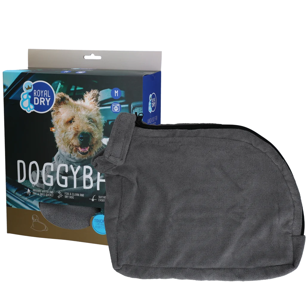 Sacco asciugante per cani in microfibra M, lunghezza del dorso 60 cm – Royal Dry Doggy Bag - immagine 1