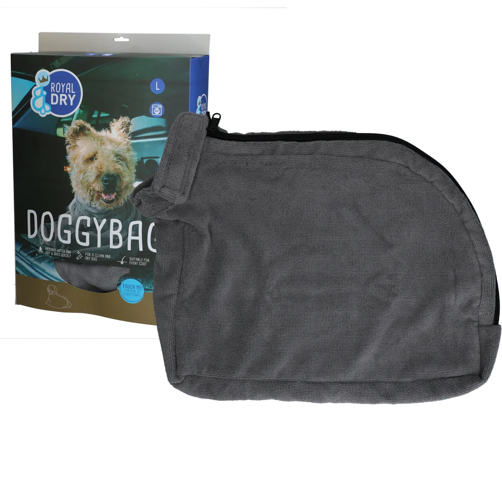 Sacco asciugacane in microfibra L, lunghezza della schiena 75 cm – Royal Dry Doggy Bag - immagine 1