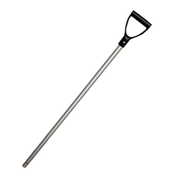 Manico per pala in alluminio, 105 cm, 28 mm, impugnatura nera