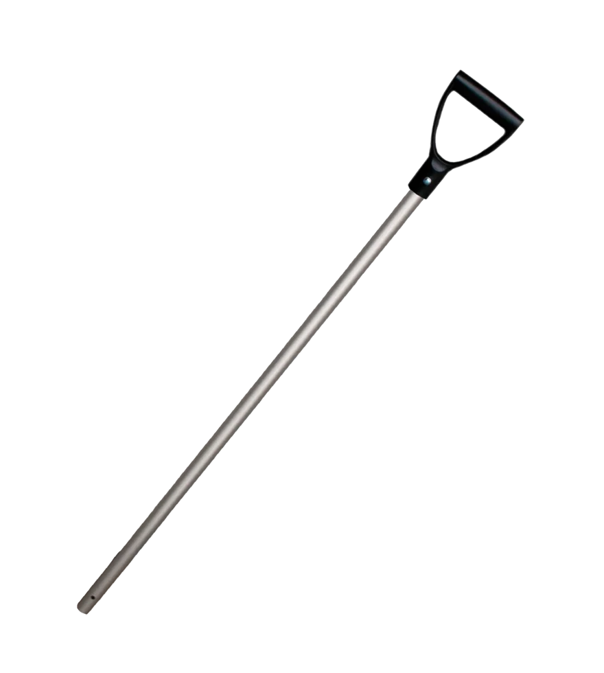 Manico per pala in alluminio, 105 cm, 28 mm, impugnatura nera - immagine 1