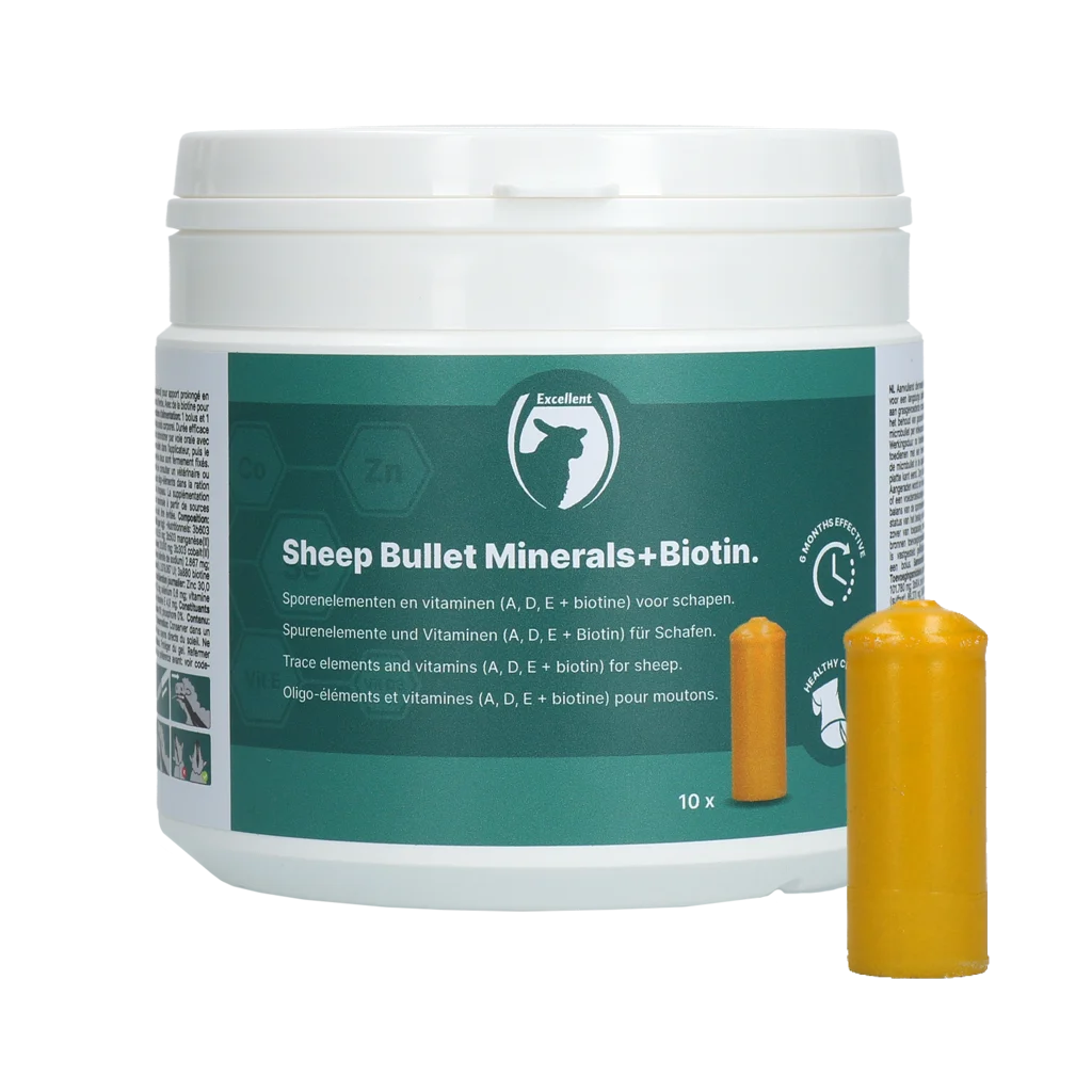 Bolo per pecore con biotina, 10 pezzi – Excellent Sheep Bullet Minerals + Biotin - immagine 1