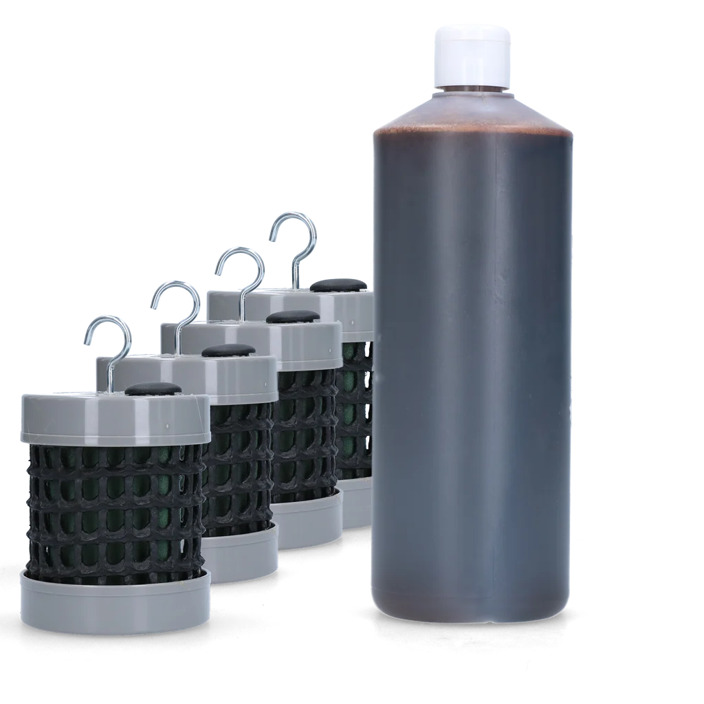 Set parasole contro mosche e vespe, 1 l di liquido e 4 tubi – Set parasole Shield Up Stay Away - immagine 2