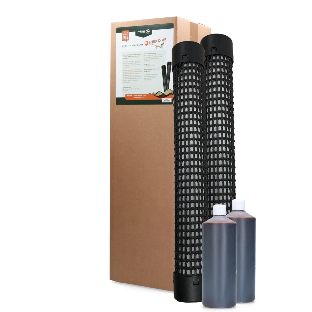 Set per recinti contro i predatori, 2 tubi e 2 x 1 l di liquido – Set per recinti contro i predatori Shield Up Stay Away - immagine 1