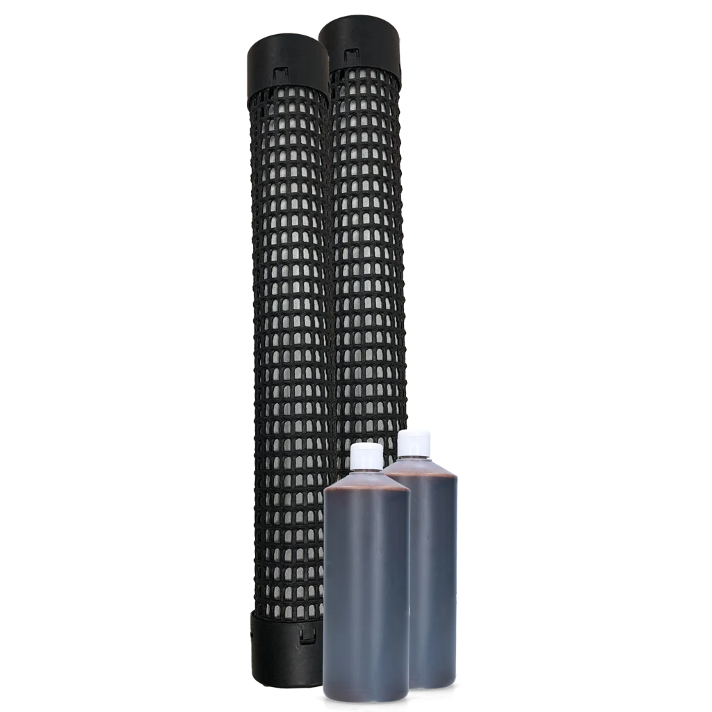 Set per recinti contro i predatori, 2 tubi e 2 x 1 l di liquido – Set per recinti contro i predatori Shield Up Stay Away - immagine 2