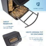 Mangiatoia per uccelli con telecamera e pannello solare, 1,5 l – Hofman Animal Care AI Bird Feeder - immagine 4