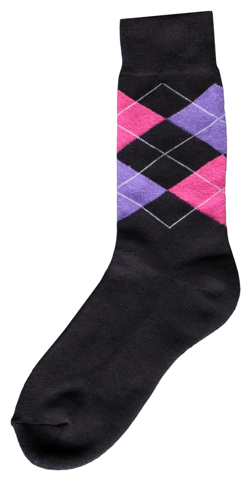 Calze da equitazione grigio scuro, rosa e viola, taglia da 43 a 46 - immagine 1
