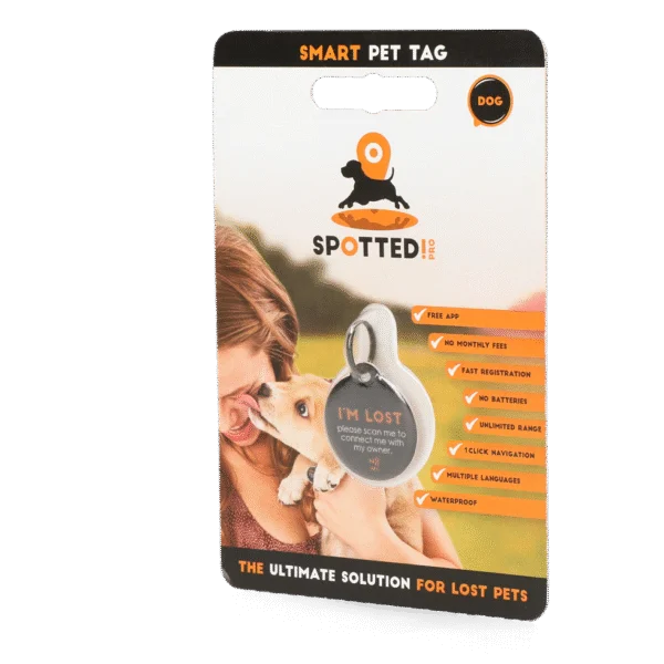 Medaglietta per cani e gatti M, impermeabile – Spotted! Pro