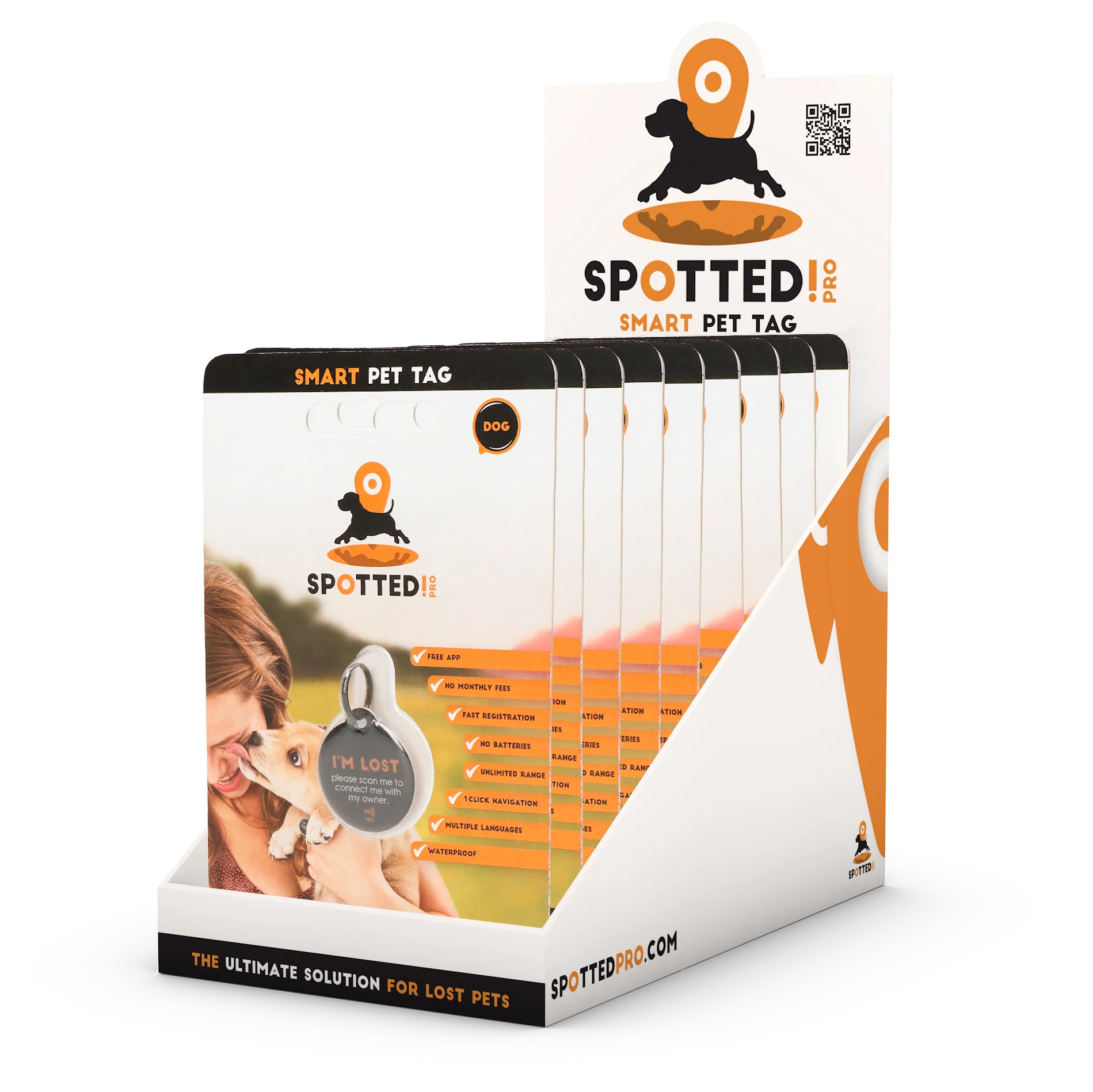 Medaglietta per cani e gatti M, impermeabile – Spotted! Pro - immagine 2