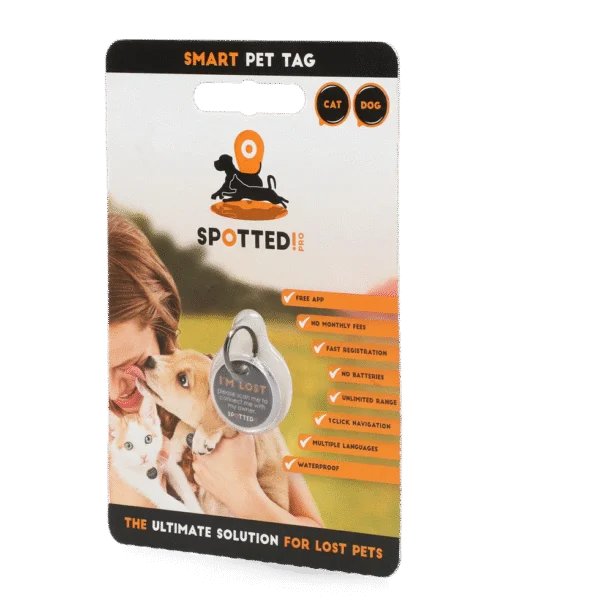 Medaglietta per animali S per cani e gatti, impermeabile – Spotted! Pro