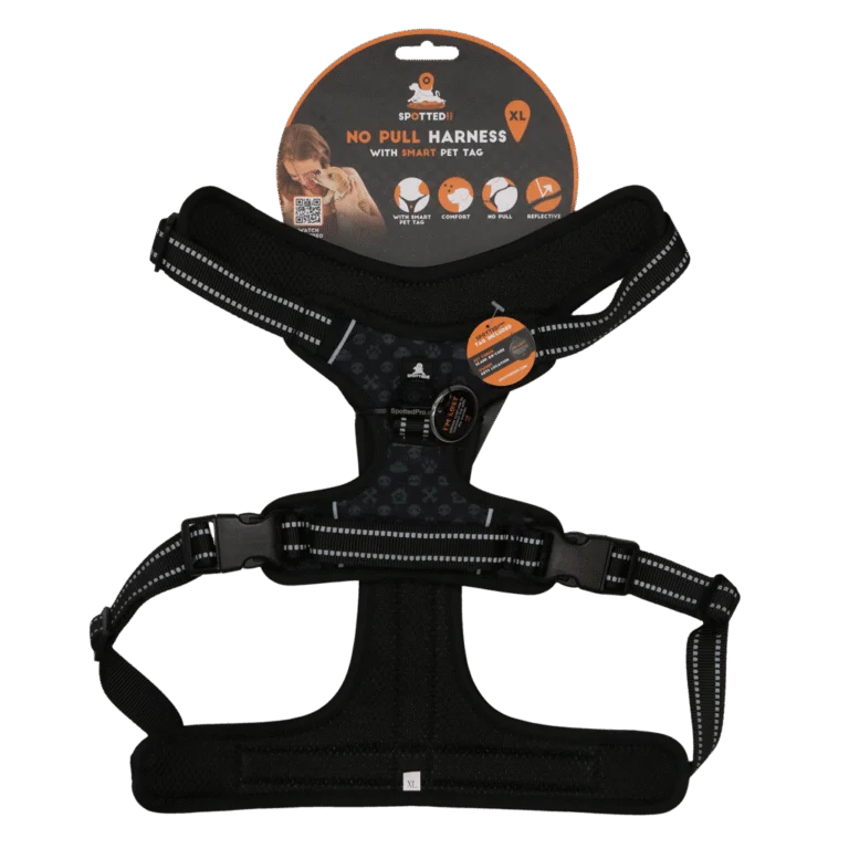 Pettorina anti tiro per cani con maniglia, grigio scuro XL – Spotted! Pro No Pull