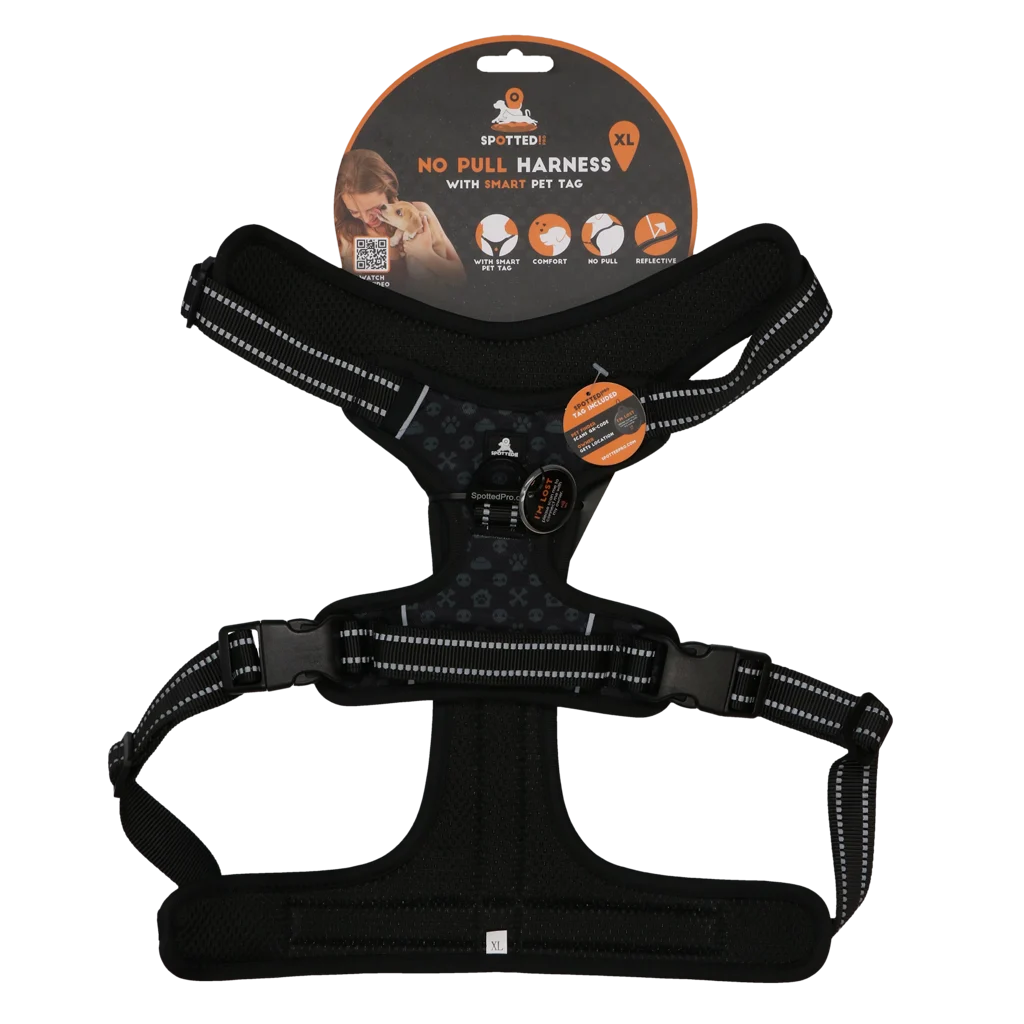 Pettorina anti tiro per cani con maniglia, grigio scuro XL – Spotted! Pro No Pull - immagine 1