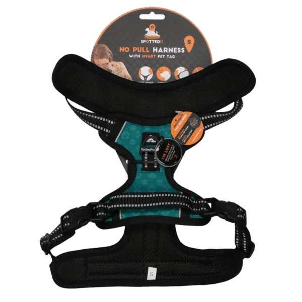 Pettorina anti tiro con maniglia, verde, S – Spotted! Pro No Pull
