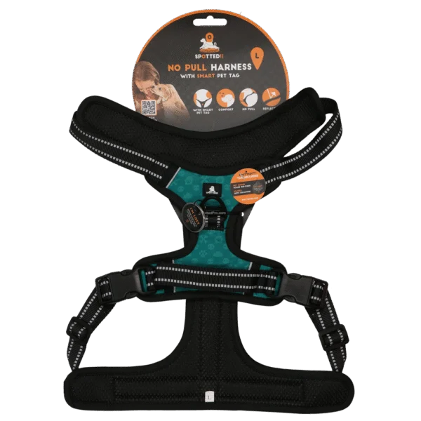 Pettorina anti tiro con maniglia, verde, L – Spotted! Pro No Pull