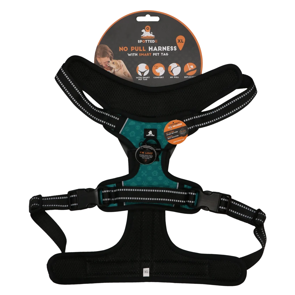 Pettorina per cani anti trazione con maniglia, verde XL – Spotted! Pro No Pull - immagine 1