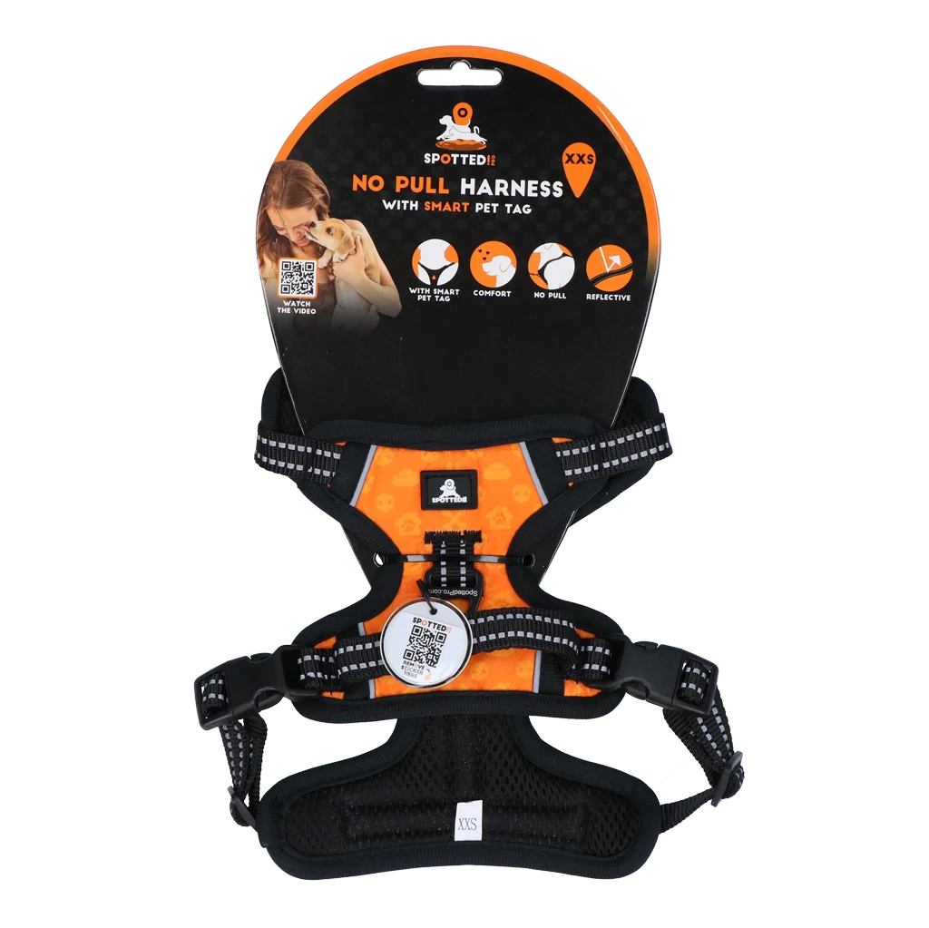 Pettorina Antistrappo con Maniglia, Arancione XXS – Spotted! Pro No Pull - immagine 1
