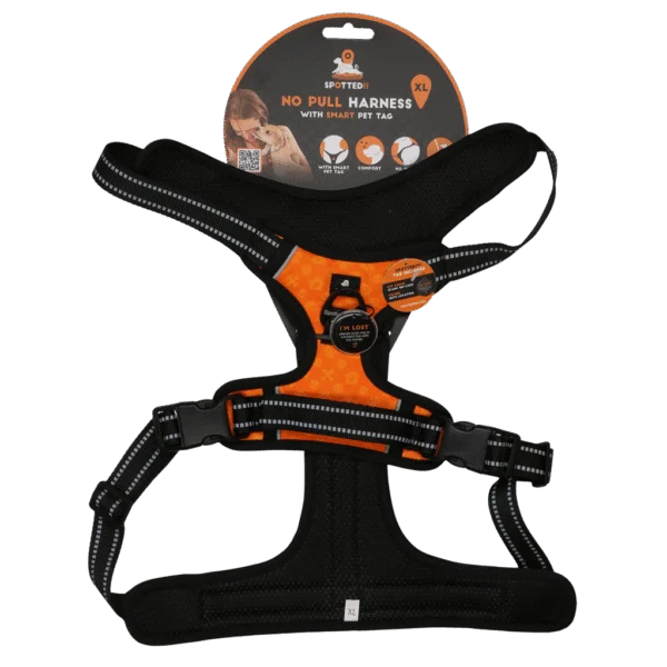 Pettorina per cani anti tiro con maniglia, arancione XL – Spotted! Pro No Pull