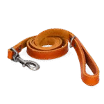 Guinzaglio in pelle per cani con manico imbottito, cognac, 130 x 1,8 cm – Spotted! Pro