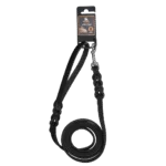 Guinzaglio da esposizione per cani in pelle con moschettone, nero, 180 cm x 16 mm – Spotted! Pro - immagine 2