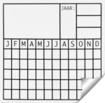 Adesivo datario per date di ispezione, 5 x 5 cm, 10 pezzi – Hofman Pest Control Data