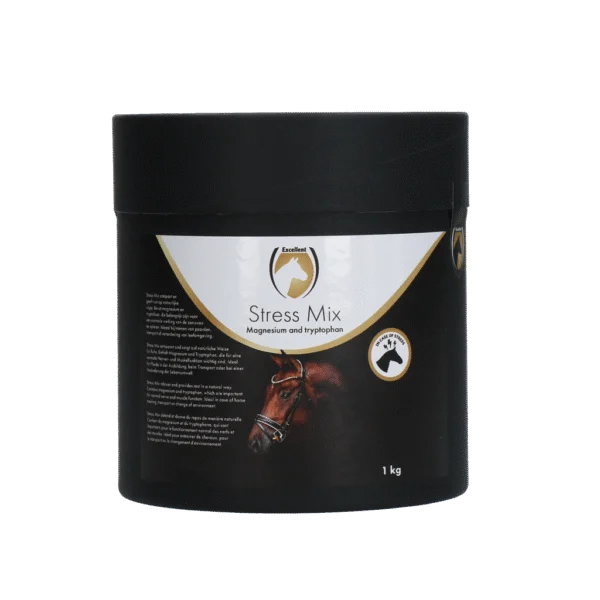 Integratore antistress per cavalli con L triptofano e magnesio, 1 kg – Excellent Horse No Stress Mix