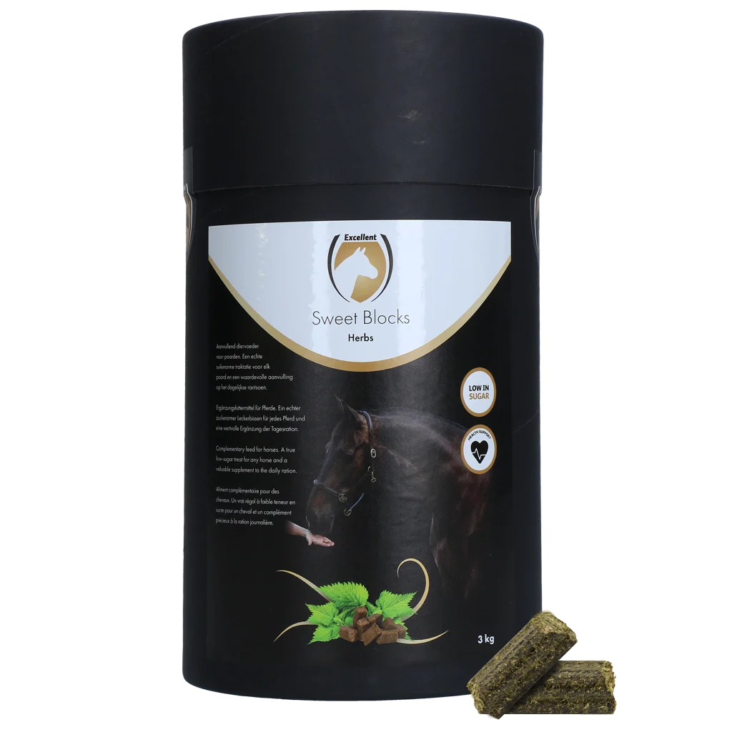 Snack per cavalli alle erbe, 3 kg – Excellent Horse Sweet Blocks Herbs - immagine 1