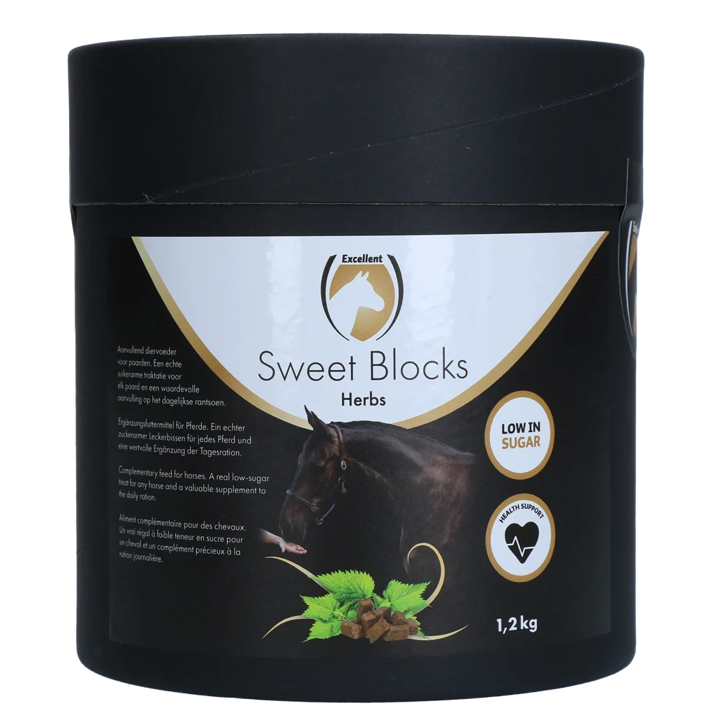 Premietti per cavalli alle erbe, 1,2 kg – Excellent Horse Sweet Blocks Herbs - immagine 1