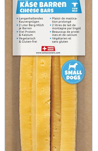 Barretta al formaggio per cani, senza lattosio – SwissCowers Cheese Bars Original S