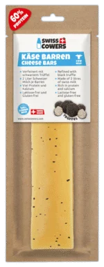 Bastoncino di formaggio per cani al tartufo nero, misura L – SwissCowers Cheese Bars Truffle L