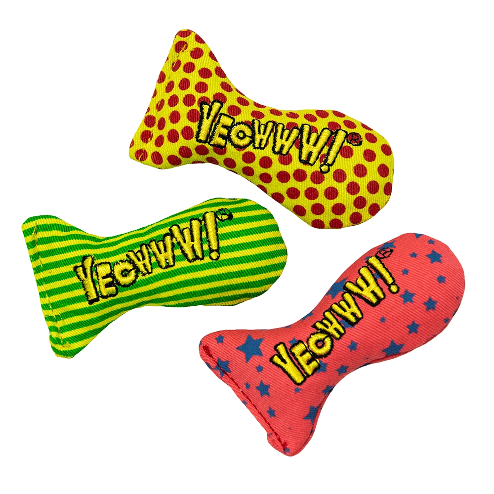 Giochi per gatti a forma di sardina con erba gatta – Yeowww! Stinkies Catnip Sardines Trio - immagine 4