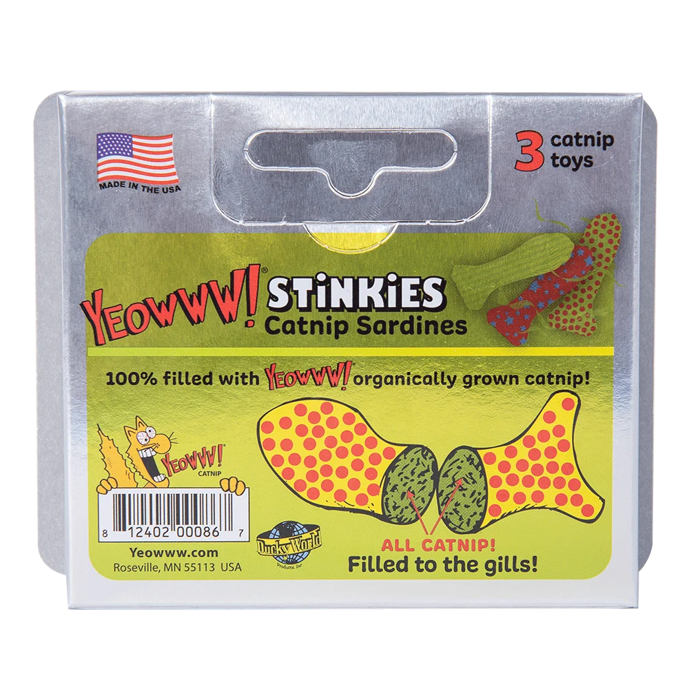 Giochi per gatti a forma di sardina con erba gatta – Yeowww! Stinkies Catnip Sardines Trio - immagine 2