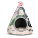 Tenda per gatti con cuscino, 42 x 56 cm – Takara Tipi Violet Flower