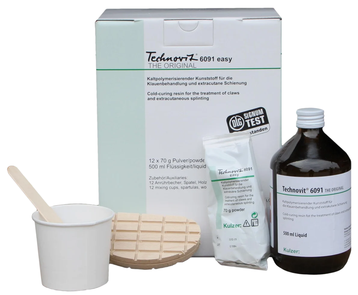 Kit per il trattamento degli unghioni per 12 trattamenti, 12 x 70 g – Kulzer Technovit 6091 Easy - immagine 1