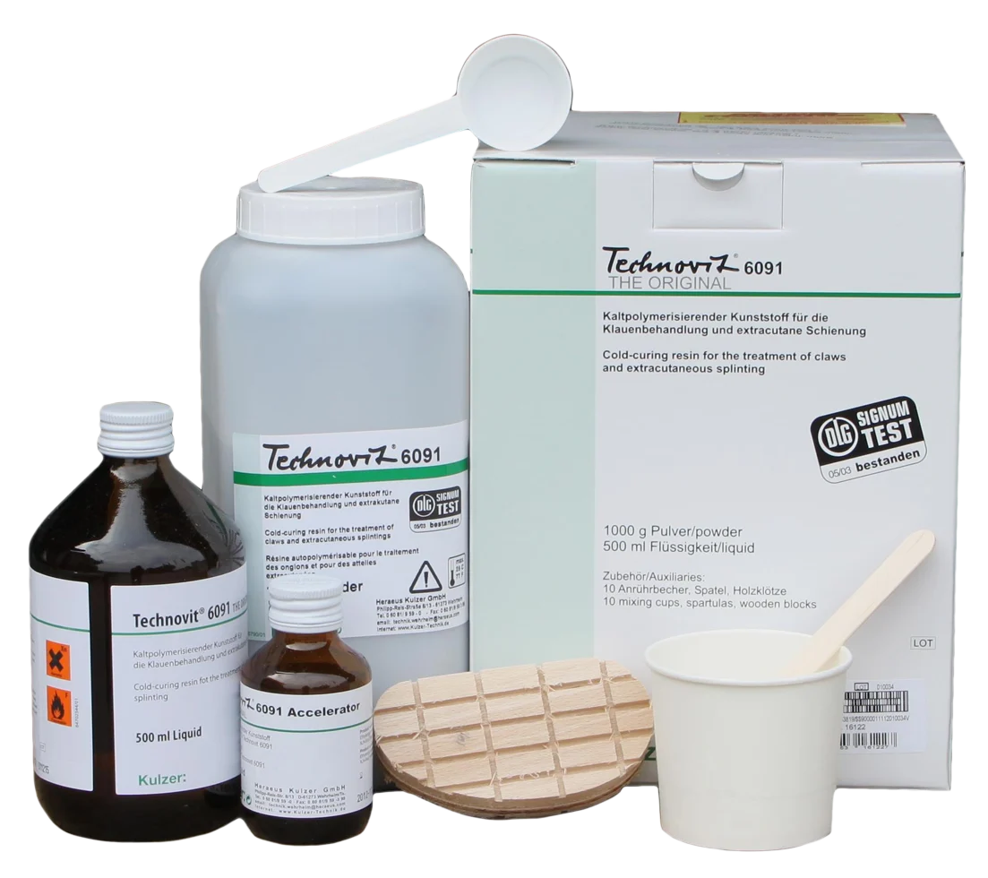 Kit per il trattamento degli zoccoli con acceleratore per 10 trattamenti – Kulzer Technovit 6091 - immagine 1