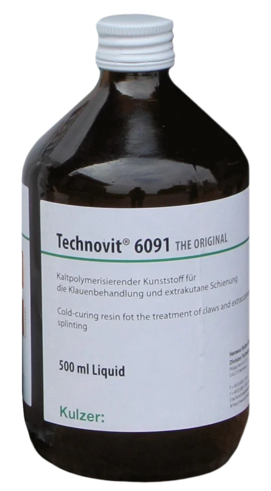 Liquido per blocchetti per zoccoli, 500 ml – Kulzer Technovit 6091 - immagine 1