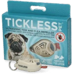 Dispositivo repellente per zecche e pulci per cani e gatti a ultrasuoni, Beige – Tickless Pet