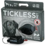 Repellente per zecche e pulci per cani e gatti a ultrasuoni, nero – Tickless Pet