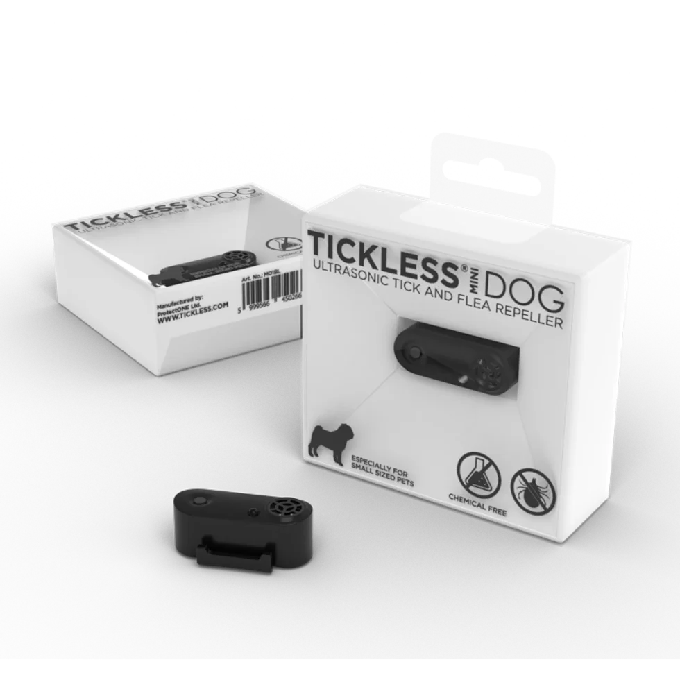 Repellente per zecche e pulci per cani di piccola taglia, ricaricabile, nero – Tickless Mini Dog - immagine 1