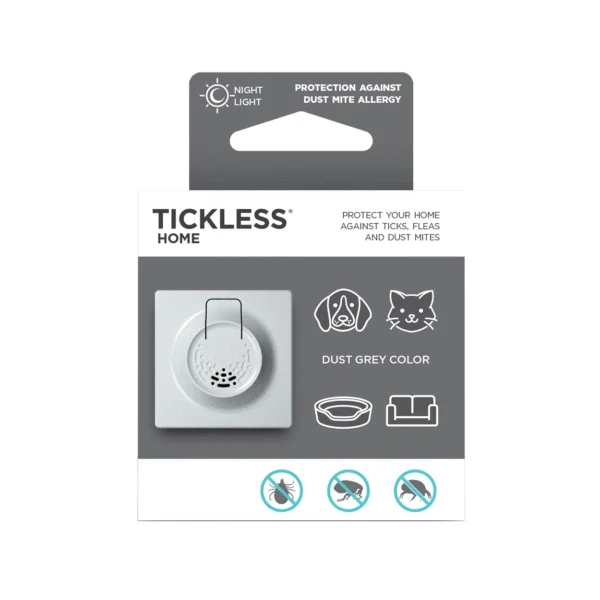Repellente a ultrasuoni per zecche, pulci e acari della polvere da usare in casa, con luce notturna – Tickless Home