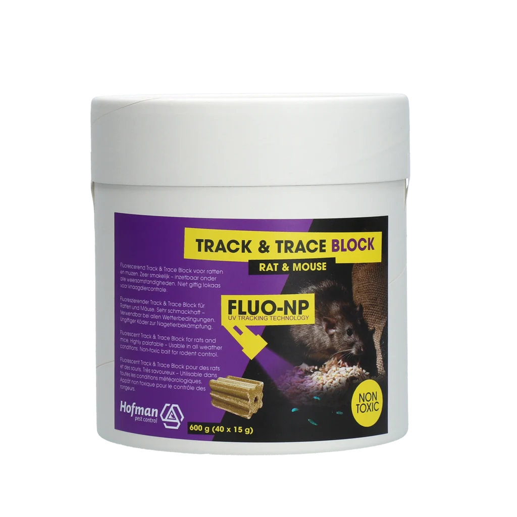 Blocco fluorescente per il monitoraggio di topi e ratti, 40 x 15 g – Fluo-NP Track & Trace Block - immagine 1