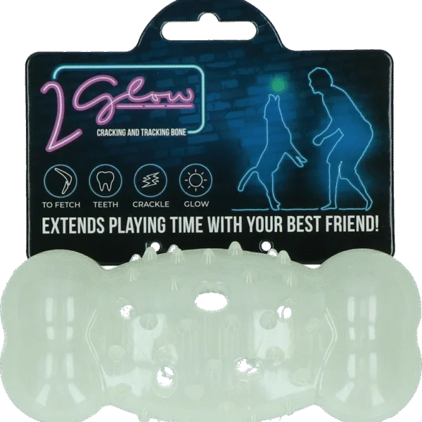 Osso da gioco luminoso per cani – 2 Glow Cracking & Tracking Bone