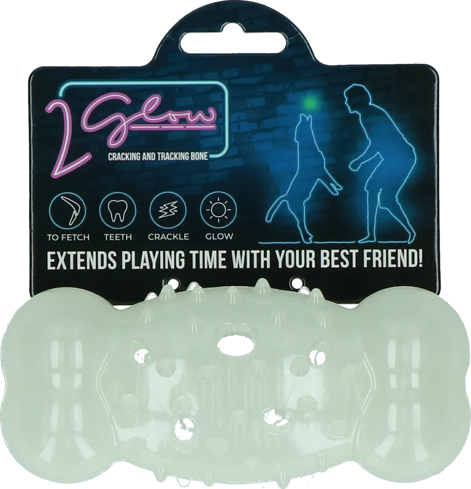 Osso da gioco luminoso per cani – 2 Glow Cracking & Tracking Bone - immagine 1