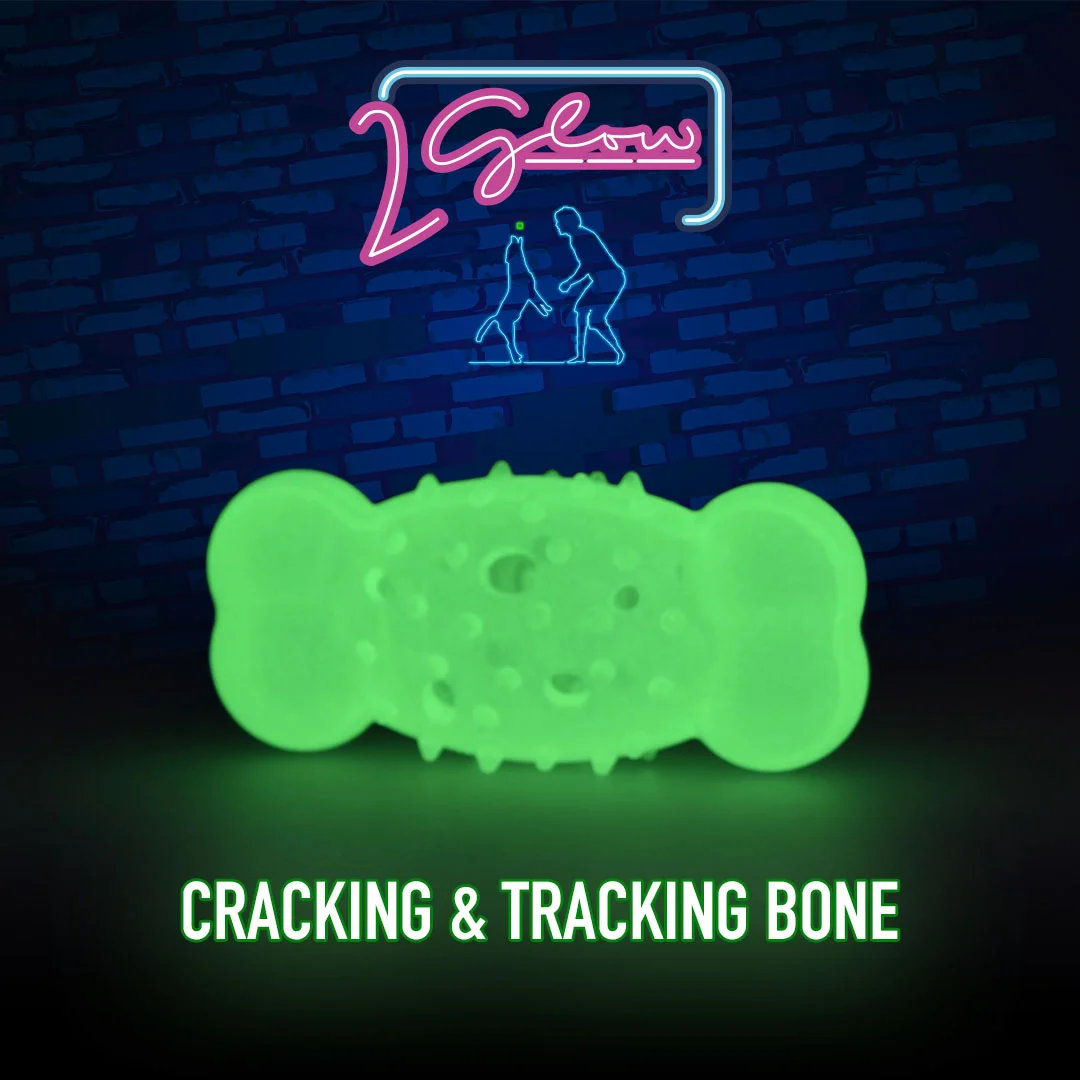 Osso da gioco luminoso per cani – 2 Glow Cracking & Tracking Bone - immagine 3