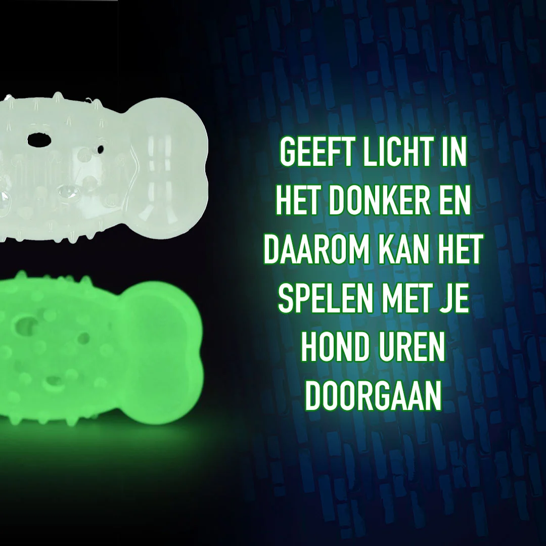 Osso da gioco luminoso per cani – 2 Glow Cracking & Tracking Bone - immagine 4