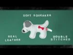 Peluche per cani in pelle bovina con squeaker a basso volume, grigio chiaro – Doggy Doodles Cucciolo - immagine 5