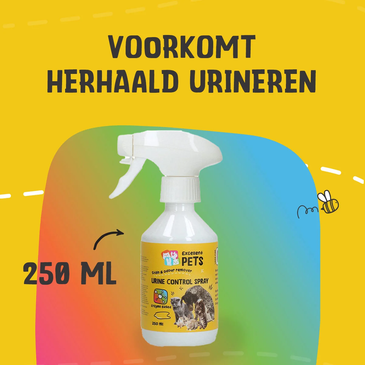 Spray contro le macchie e l’odore di urina 250 ml – Excellent Pets Urine Control Spray - immagine 4